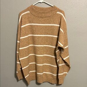 A New Day Tan and Cream Knit Sweater